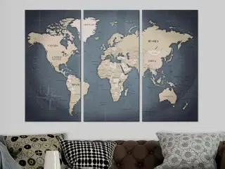 Billede på kork - Anthracitic World - 120 x 80 cm
