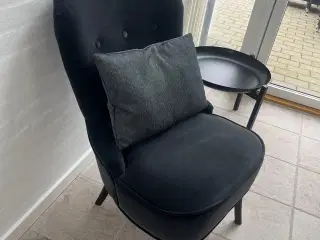 Koksgrå lænestol, flot og elegant