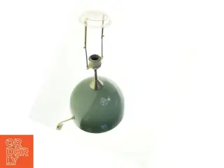 Bordlampe i gråt glas fra Holmegaard (str. Ø. 27 cm. h. 50 cm. hej)