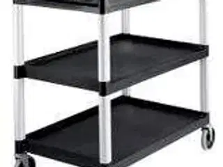 Kørebord sort m/3 hylder Cambro B1015 x D540 x H950 mm
