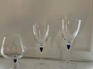 Vin glas blå Saphir