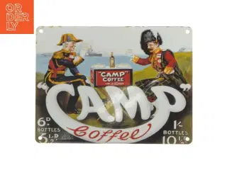 Emaljeskilt med reklame for Camp Coffee (str. 20x15 cm)