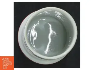 Porcelænskrukke med låg fra B&G (str. H. 11,5 cm. ø. 6,5 cm)