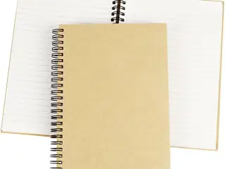 Notesbog med spiral, A5, ark 148x210 mm, 60 g, brun, 1 stk.