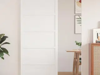 Ladeport Hvid 90 x 208 cm Massivt fyrretræ