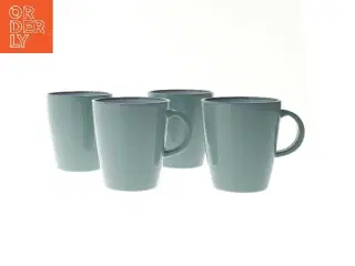 Camping krus - Sæt af 4 turkise krus fra Brunner (str. 4 stk Ø 9 cm længde 10,5 cm)