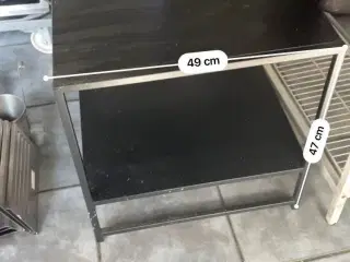 Sort metalbord 49x49cm