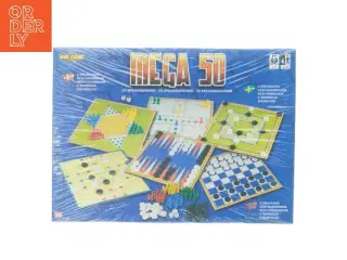 Brætspilssamling &#39;MEGA 50&#39; (str. 34 x 25 x 3,5 cm) nyt.