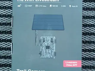 Uåbnede 4G vildtkamera med solcelle