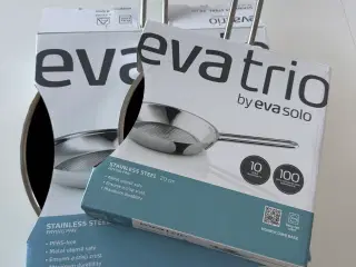 Eva trio stainless steel stegepander 20 og 28 cm