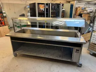 Varmebuffet  – til 6 x 1/1 GN – specialbygget med varmelampe i toppen.