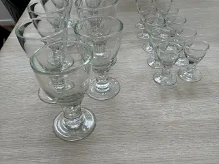 Rustikke øl- og snapseglas