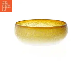 Gul glasskål (str. 11 cm)