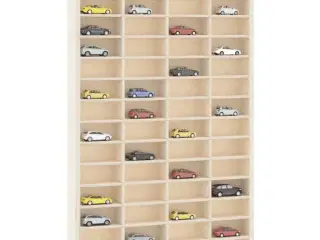 Samlermontre i træ med 56 rum 40x4,5x60 cm