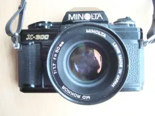 Minolta X-300 sort m 50/1.7 MD Rokkor