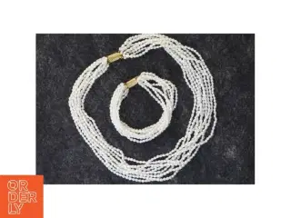 Perlehalskæde samt armbånd fra Luperla (str. Halskæde, 50 cm, armbånd 24 cm)