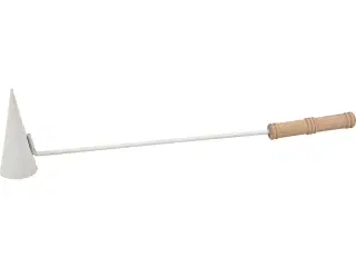 Elegant Lyseslukker i Hvidlakeret Metal, 33 cm