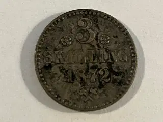 3 Skilling 1872 Norge
