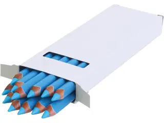 Edu Kraftige Lyseblå Farveblyanter, 12 stk. 10 mm