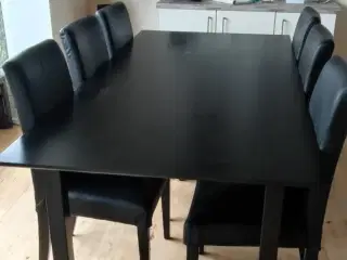 Spisebord sort