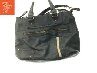 Stor sort skuldertaske fra The Monte (str. 43x29 cm)