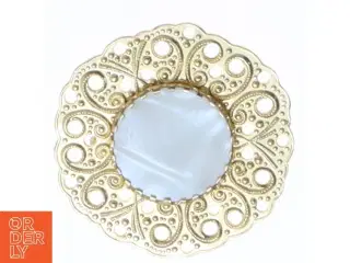 Guld broche (str. Ø 4 cm)