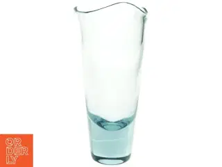 Aqua blå Glas Vase fra Holmegaard (str. 25 x 13 cm)