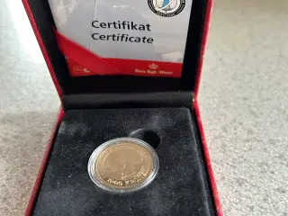 4 guld mønter isbjørn 