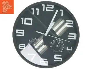 Vægur med termometer og hygrometer fra JYSK (str. Ø 25 cm)