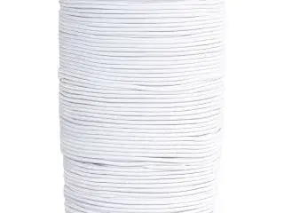 Hvid elastiksnor 2 mm - 250 m til kreative projekter