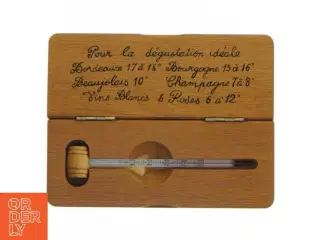 Trætermometer til vin (str. 17x6,5 cm)