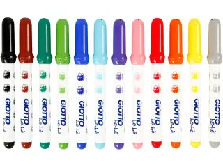Tusch, diam. 5 mm, streg 1-3 mm, ass. farver, 12stk./ 1 pk.