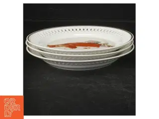 Dekorative porcelænstallerkener fra B&G (str. Ø. 17 cm. 3 styk)