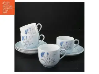 Bing & Grøndahl Kornblomst kaffekop (4 stk Ø 7 & 14 cm)