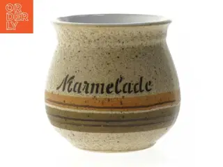 Marmeladekrukke i keramik (str. Ø. 9 cm. længde, 9,5 cm)
