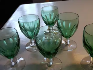 grønne vinglas | Glas | - Glas - Antikke glas & drikkeglas til salg - Køb brugt - GulogGratis.dk