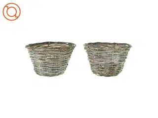 Urtepotte kurv i flet (2 styk)