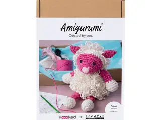 DIY Kit Amigurumi, Får, pink, off white, 1 pk.