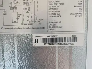 Scan domestic køle-fryseskab 