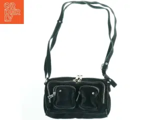 Sort skuldertaske med lommer fra Nunoo (str. 25x15 cm)