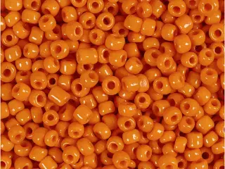 Rocaiperler, diam. 3 mm, str. 8/0, hulstr. 0,6-1,0 mm, orange, 25g/ 1 pk.