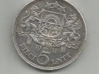 Sølvmønt 5 lati