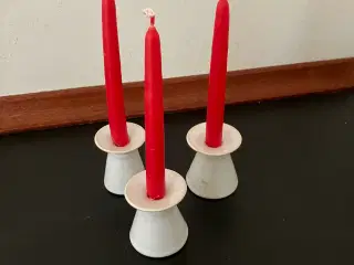 Lysestager 3 stk. 4 cm høje keramik