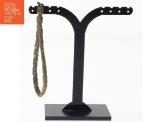 Guldfarvet fletarmbånd (str. 19 cm)