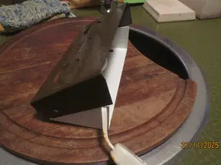 1 stk Retro Sengelampe Brun/Hvid