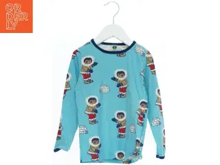 Langærmet bluse med inuit og igloer fra Småfolk (str. 104)