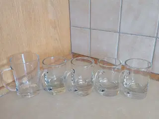 Ølkrus store i klart glas