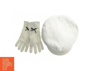 Kasket med hvide handsker (str.ca.54)
