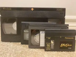 VHS  til DVD og digitale filer, o.a. formater