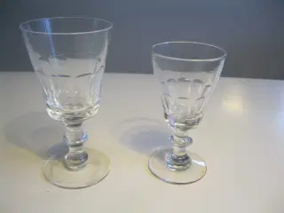 2 ældre Wellington glas Holmegaard